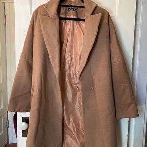 Oversized long dad coat